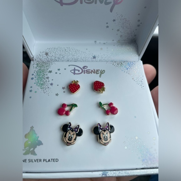 Disney Jewelry - Disney Minnie Mouse earrings,Disney earrings,cherry earrings,strawberry earrings